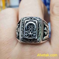 Ay Yıldız Figürlü 925 Ayar Gümüş Erkek Yüzük : 00536 Ay Yıldız Figürlü 925 Ayar Gümüş Erkek Yüzük : 00536